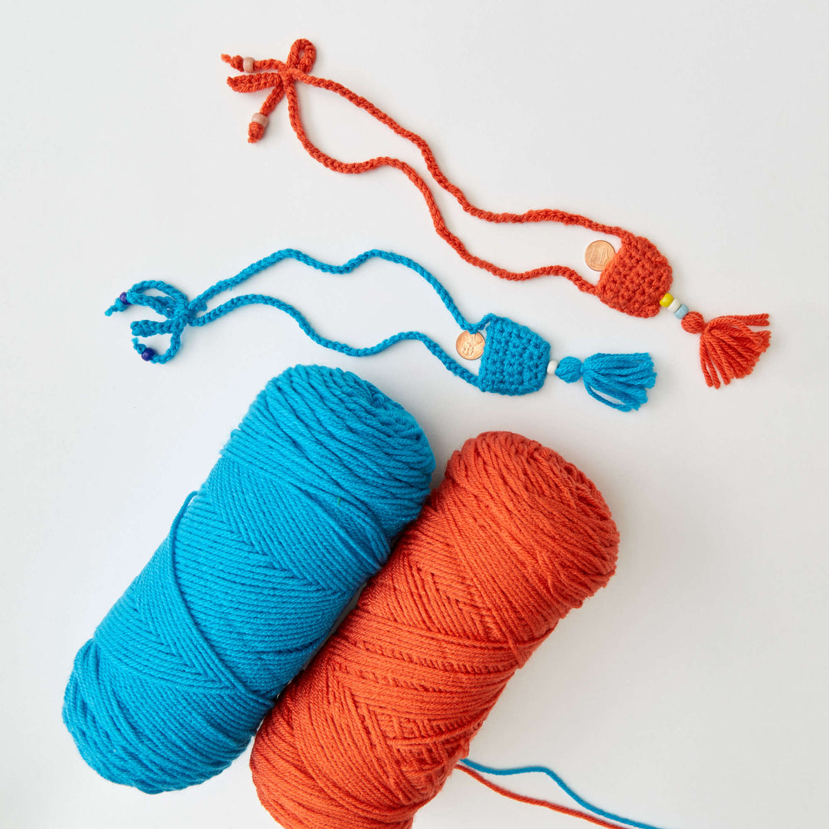 Crochet Necklace made in Red Heart With Love Yarn