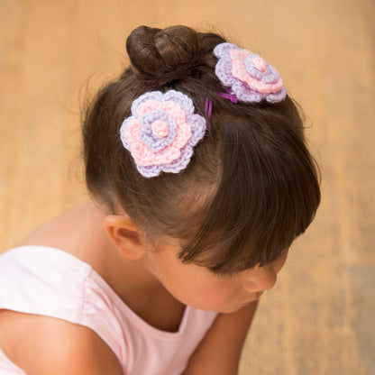 Red Heart Crochet Blooms for the Hair Crochet Hair made in Red Heart Soft Baby Steps Yarn