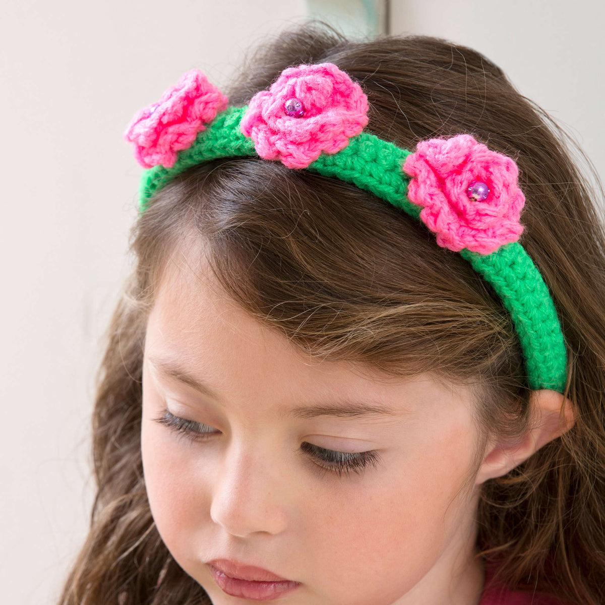 Crochet Headband made in Red Heart Super Saver Yarn