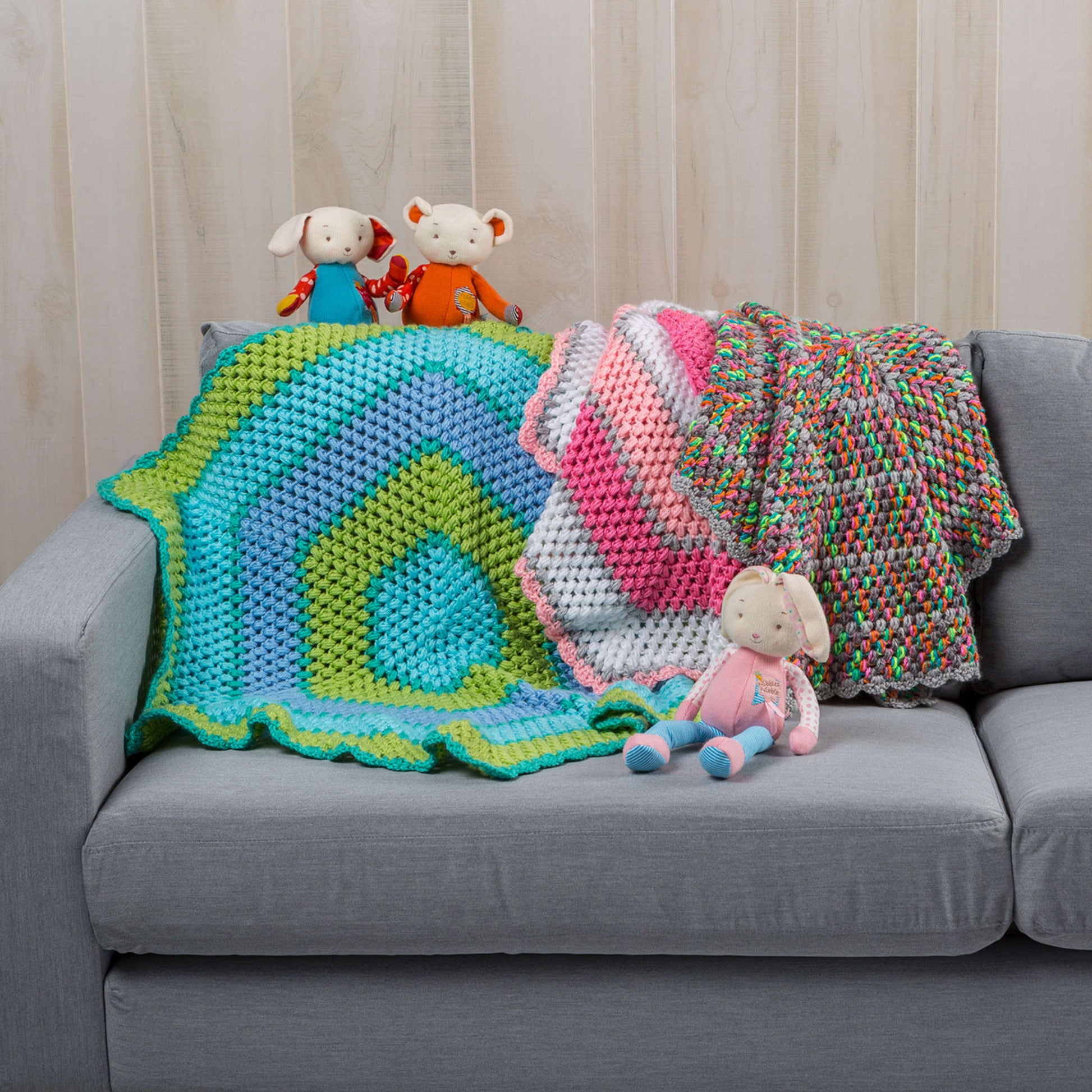 Free Red Heart Comfy Kid Hexagon Crochet Blanket Pattern