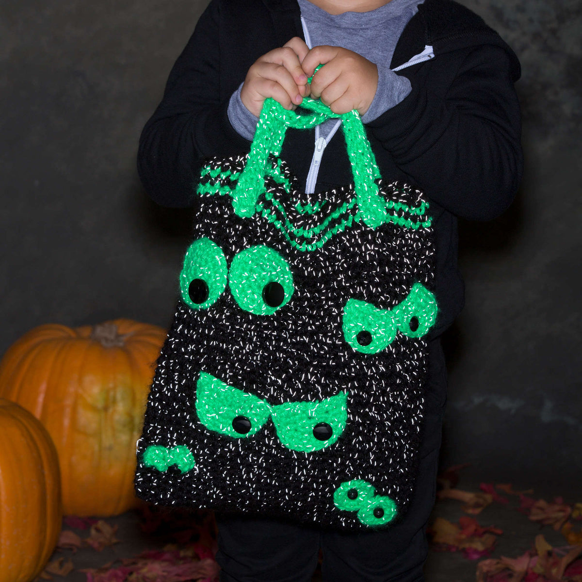 Crochet Bag made in Red Heart Reflective Yarn