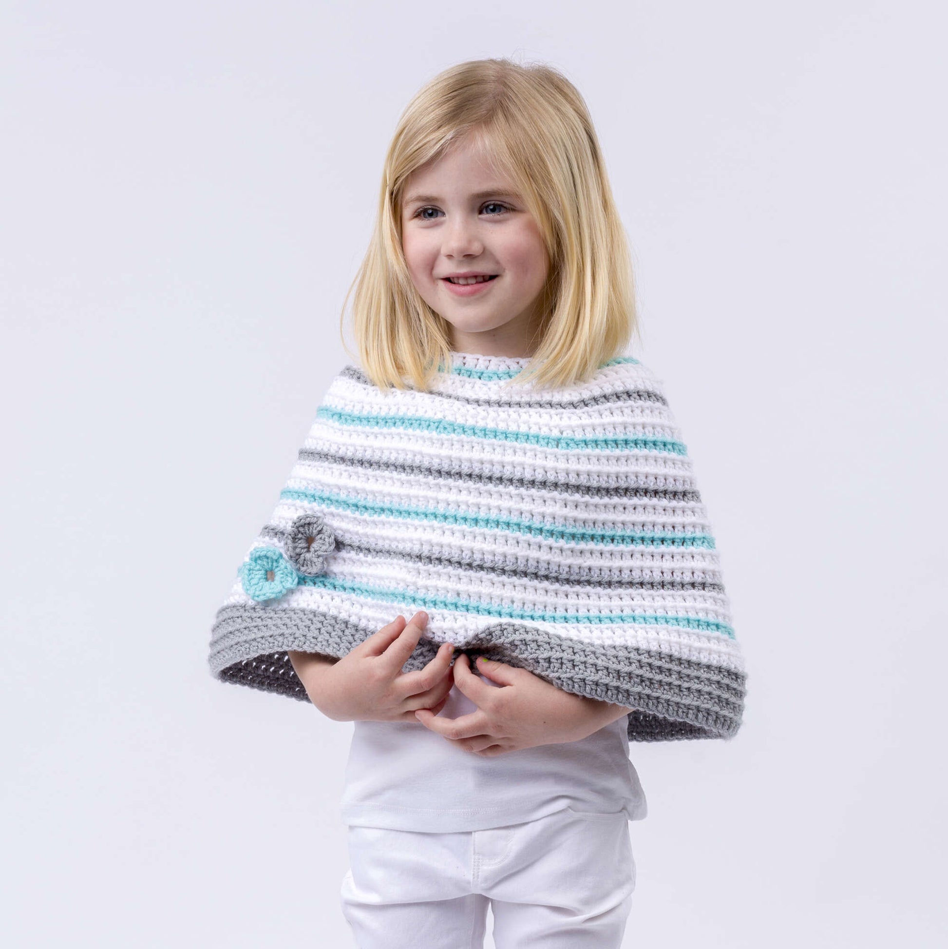 Free Red Heart Crochet Toddler's Perfect Poncho Pattern