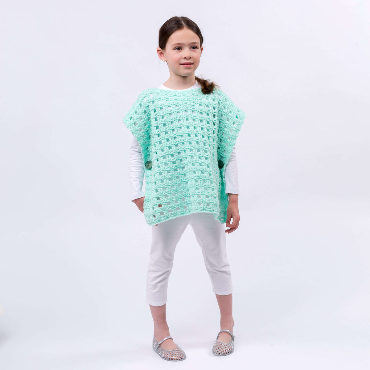 Crochet Poncho made in Red Heart With Love Yarn