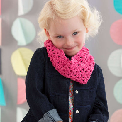 Red Heart Kiddo's Crochet Cowl Crochet Cowl made in Red Heart Cutie Pie Yarn