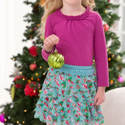 Red Heart Crochet Child's Ruffle Skirt Crochet Skirt made in Red Heart With Love Yarn