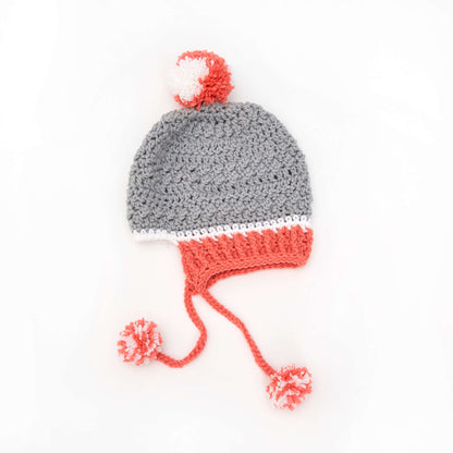 Red Heart Crochet Little Miss Pompom Hat Crochet Hat made in Red Heart Baby Hugs Medium Yarn