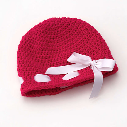 Red Heart Crochet Little Sweetheart Hat Crochet Hat made in Red Heart Super Saver Yarn