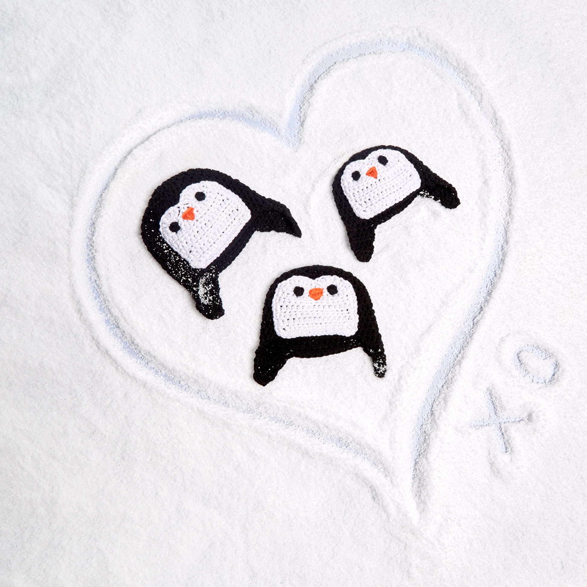 Free Red Heart Crochet Picture Perfect Penguin Hat Pattern