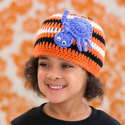 Red Heart Crochet Spider-Kid Cap Crochet Cap made in Red Heart With Love Yarn