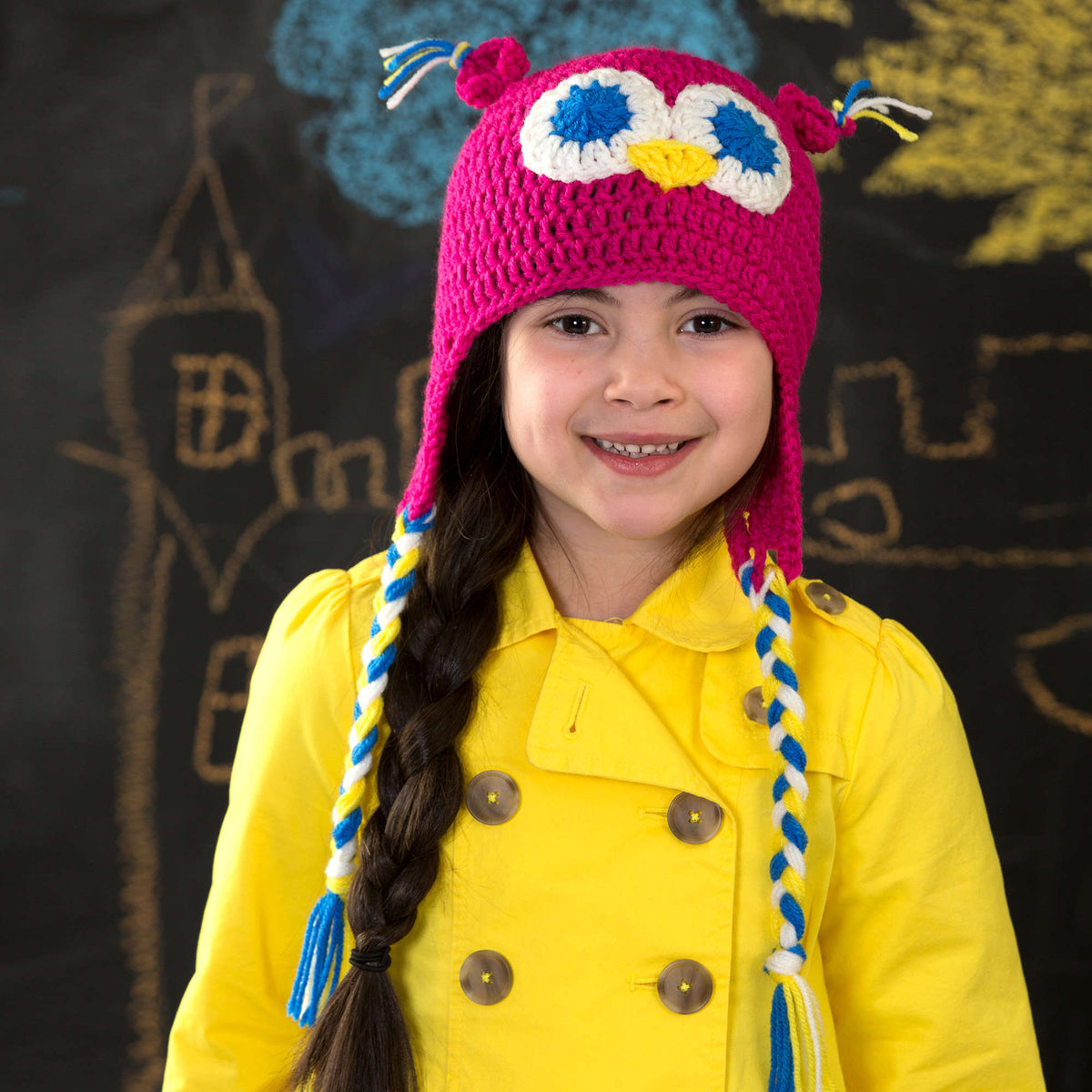 Crochet Hat made in Red Heart Super Saver Yarn