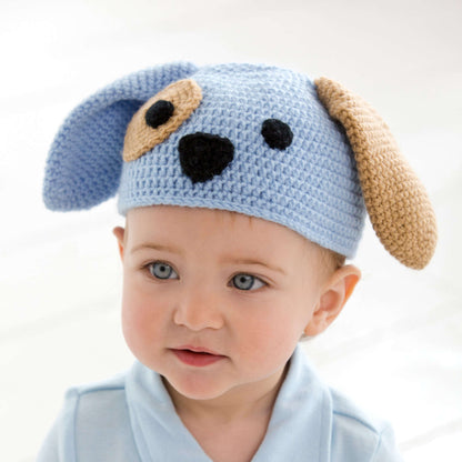 Red Heart Crochet Puppy Dog Hat Crochet Hat made in Red Heart Anne Geddes Baby Yarn