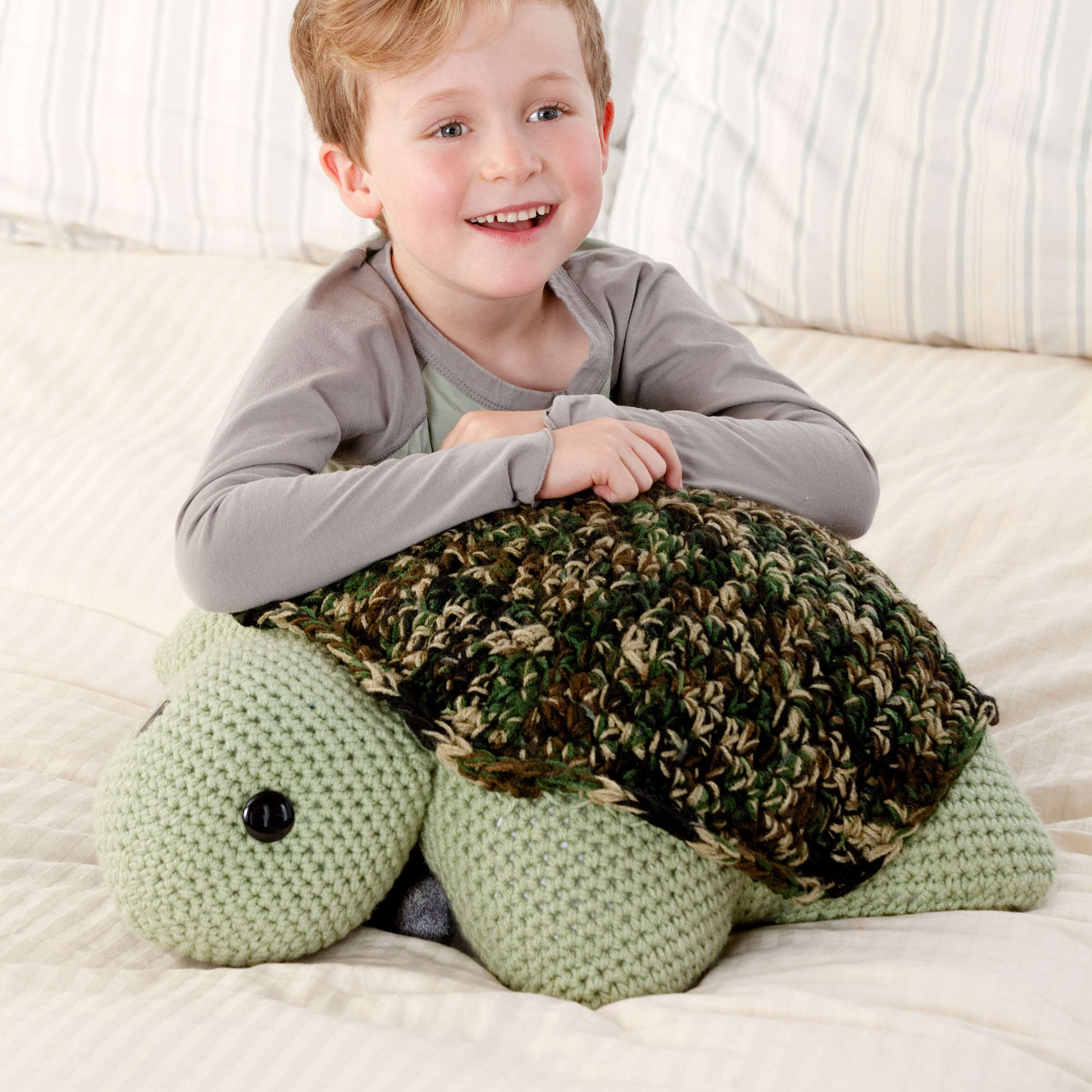 Free Red Heart Crochet Turtle Pillow Pal Pattern