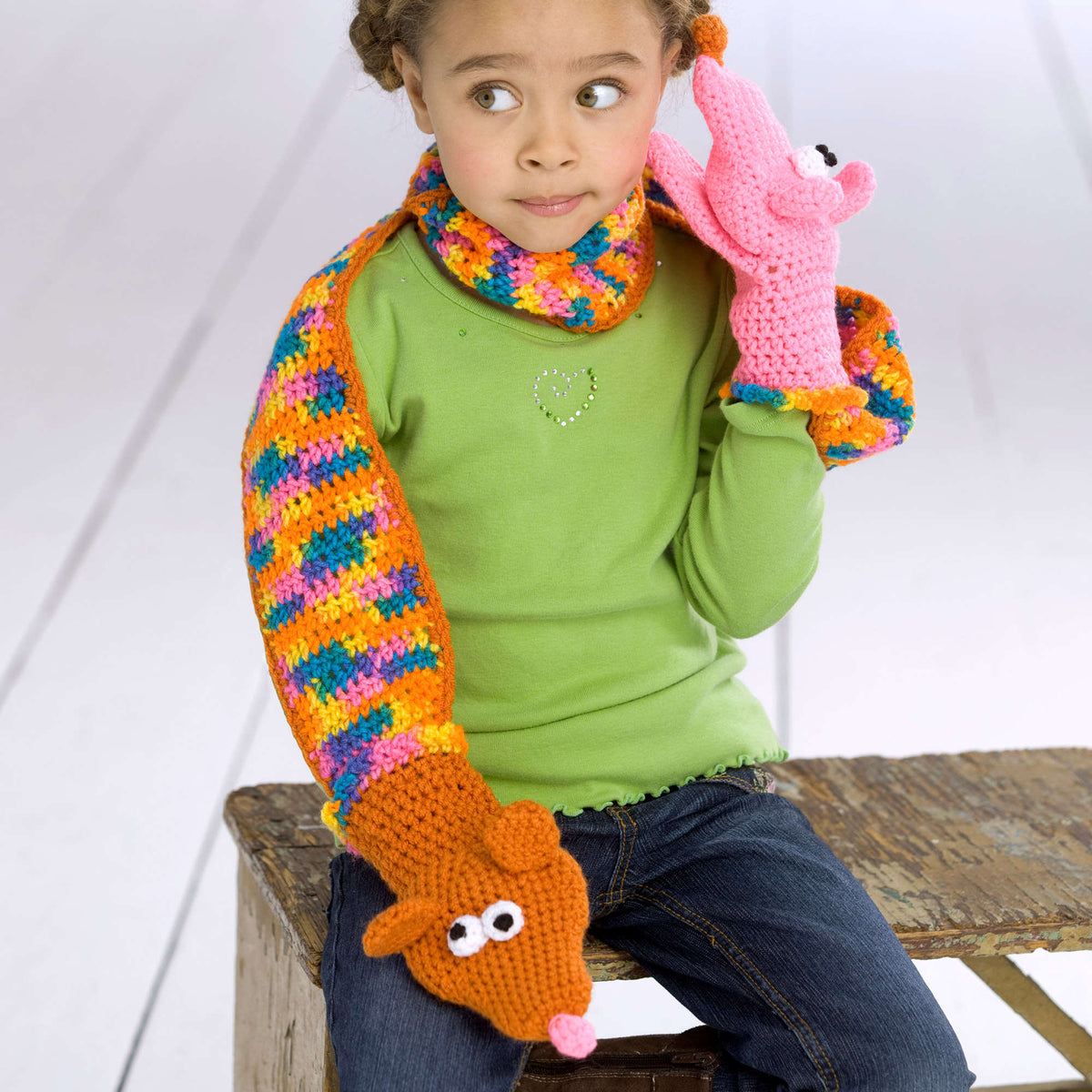 Crochet Scarf made in Red Heart Sport Yarn