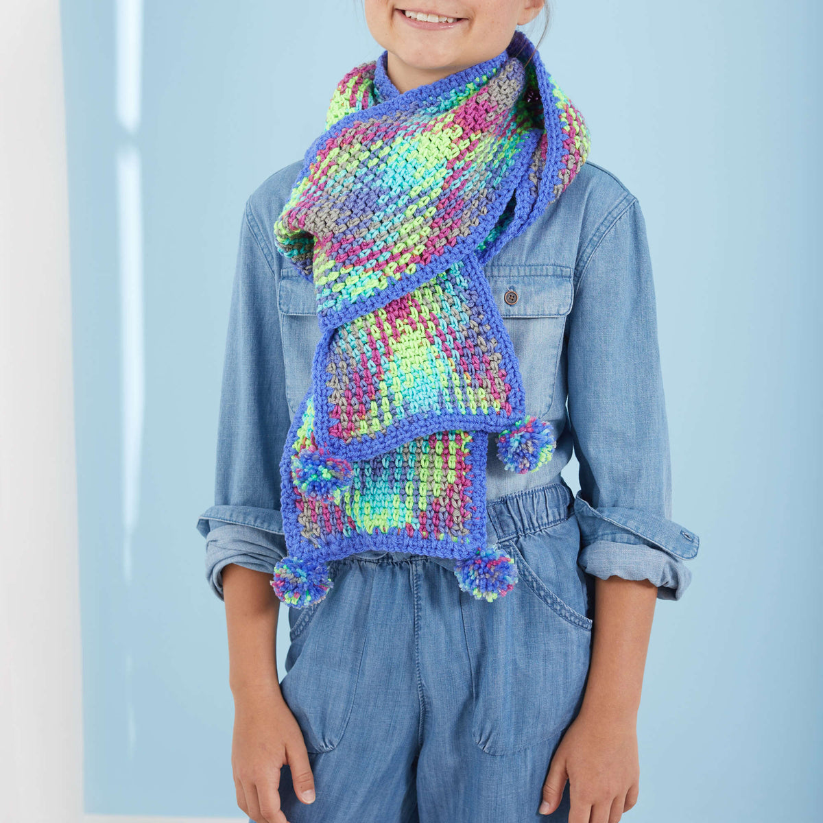 Crochet Scarf made in Red Heart Super Saver Pooling Yarn