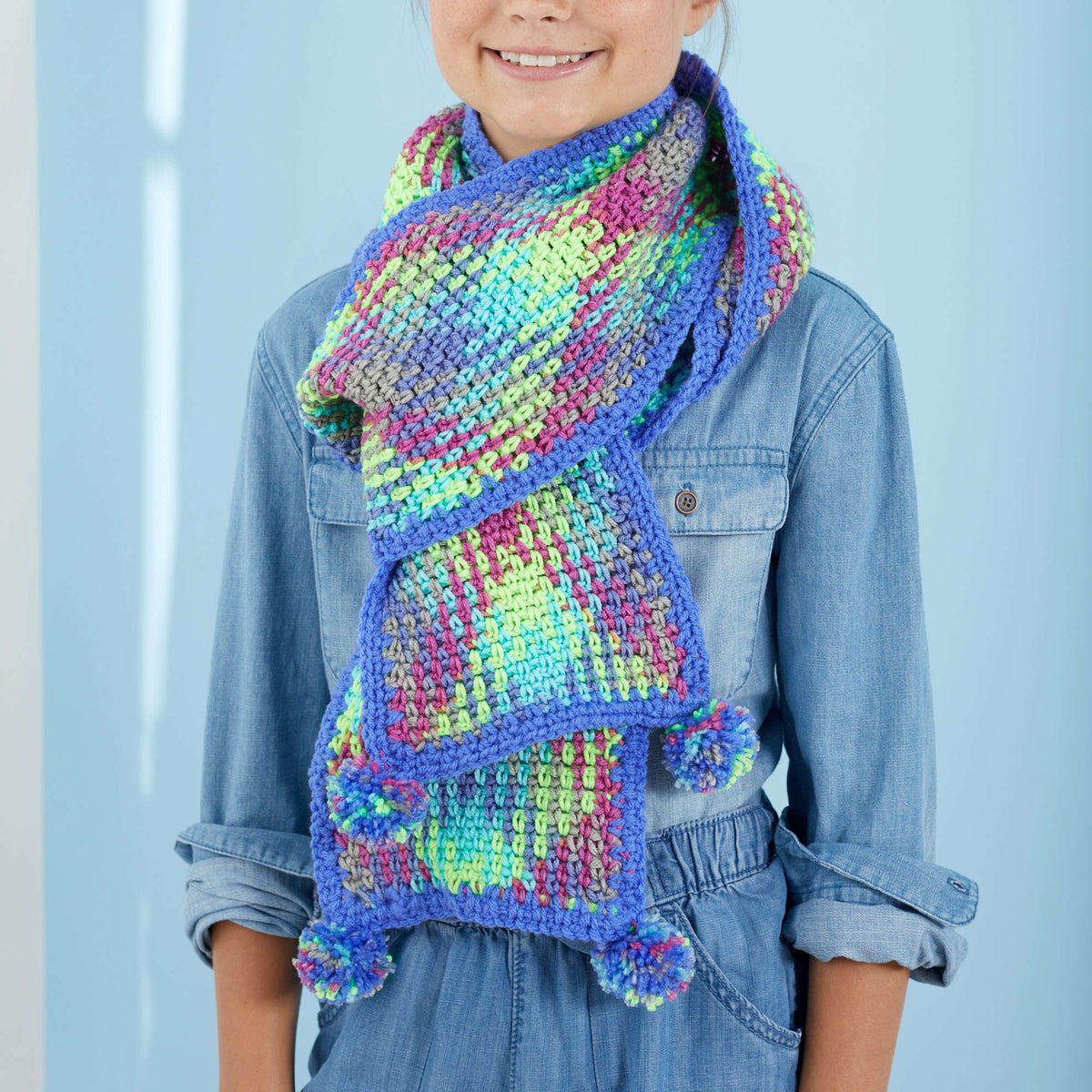 Crochet Scarf made in Red Heart Super Saver Pooling Yarn