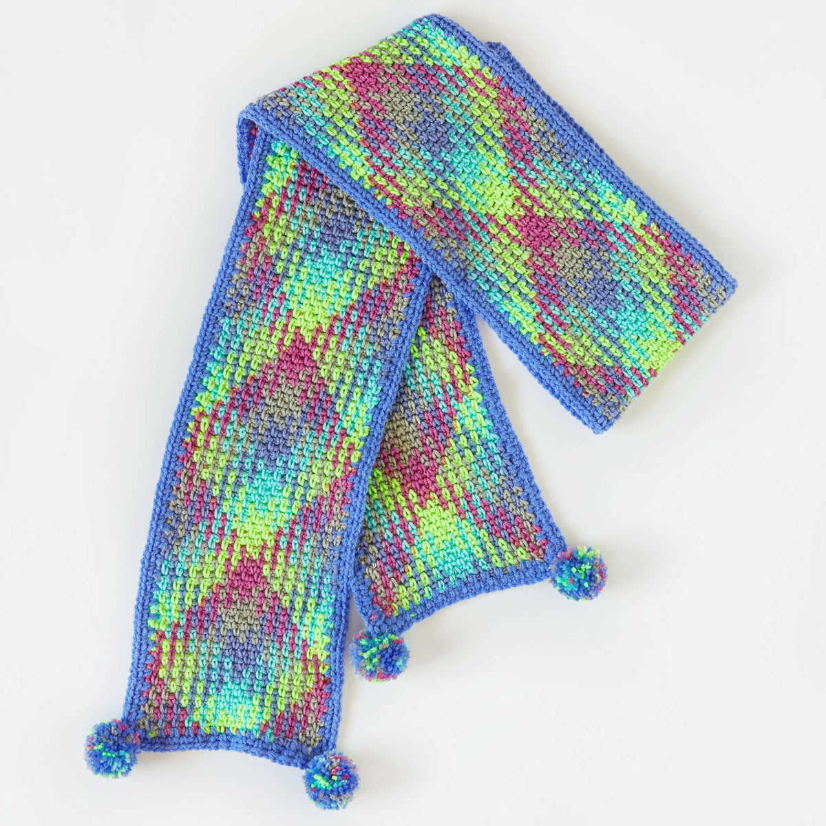 Crochet Scarf made in Red Heart Super Saver Pooling Yarn