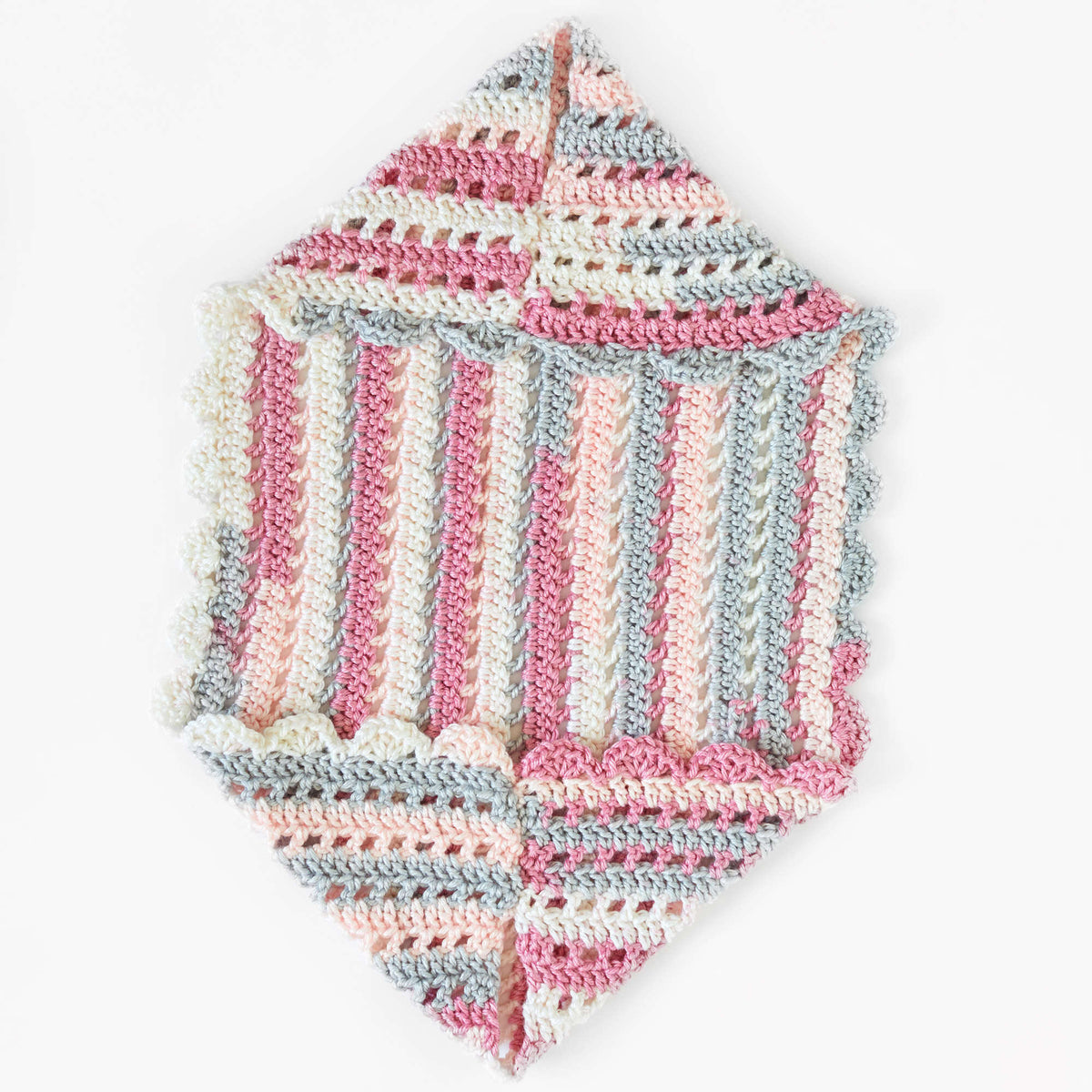 Crochet Shrug made in Red Heart Soft Essentials Stripes Yarn