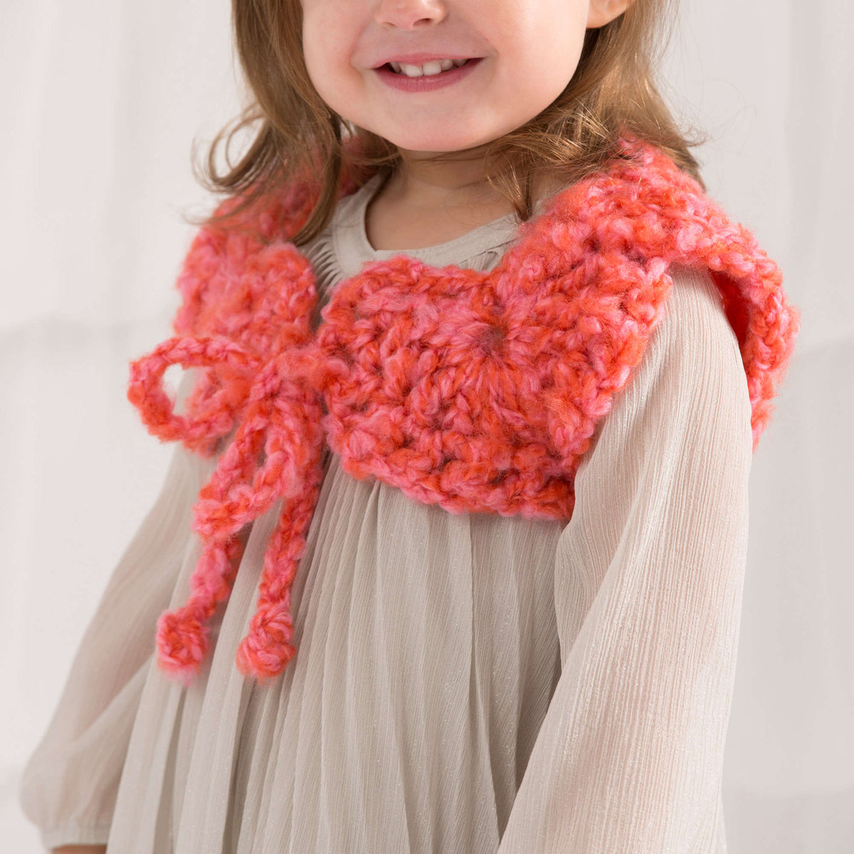 Crochet Shrug made in Red Heart Baby Clouds Yarn