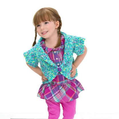 Red Heart Crochet Sassy Girl's Shrug Crochet Shrug made in Red Heart Gumdrop Yarn