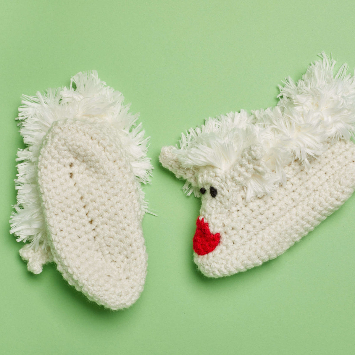 Crochet Slippers made in Red Heart With Love Yarn