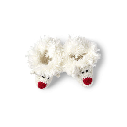 Red Heart Crochet Happy Kids Reindeer Slippers Crochet Slippers made in Red Heart With Love Yarn