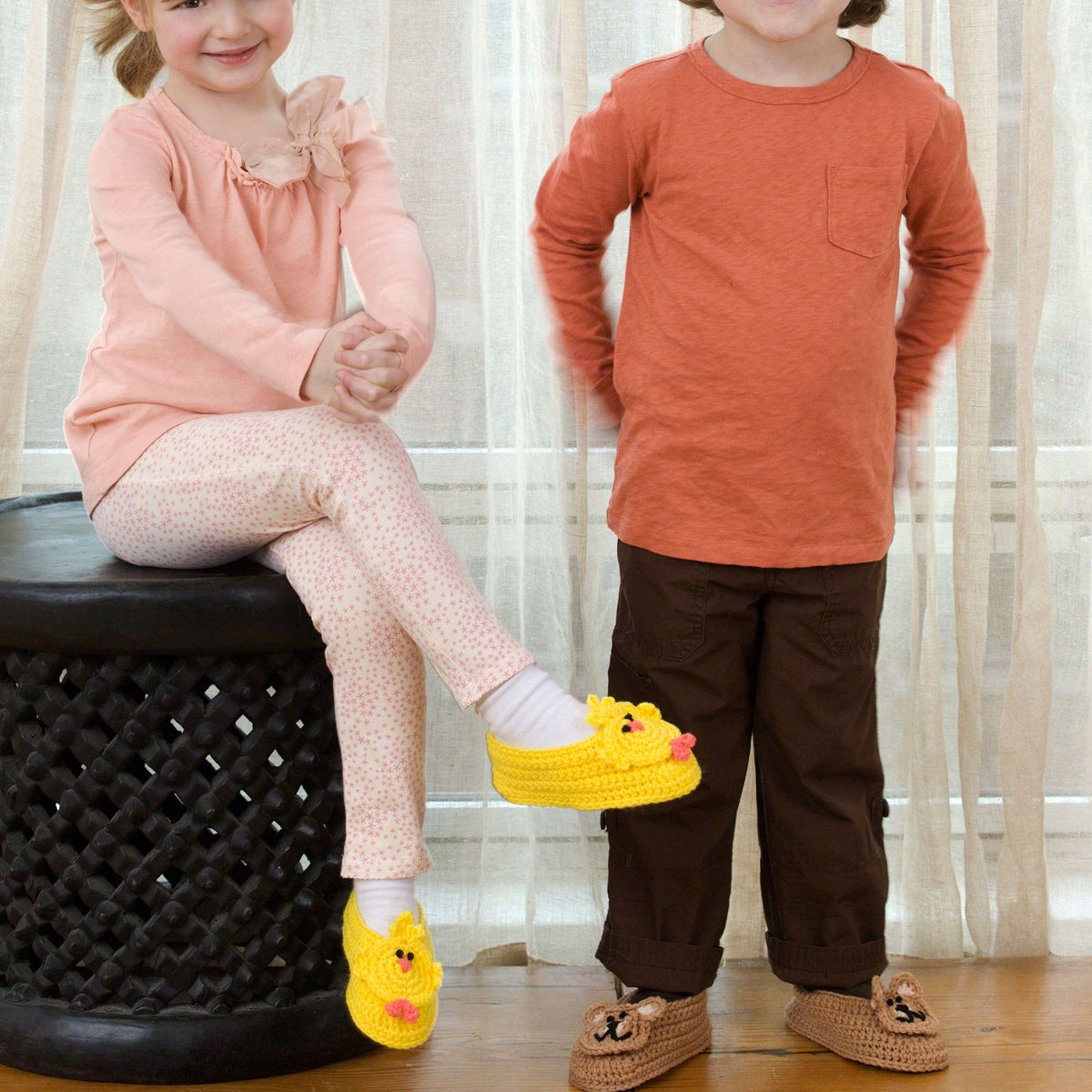 Crochet Slippers made in Red Heart Super Saver Yarn