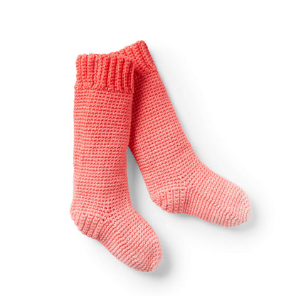 Red Heart Kids Crochet Slipper Socks Single Size