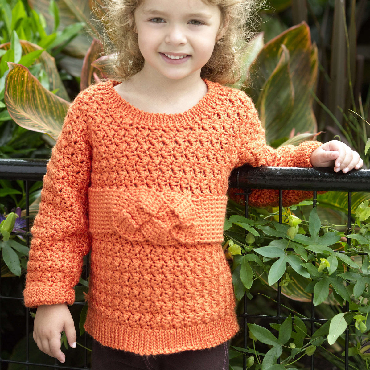 Crochet Sweater made in Red Heart Soft Yarn