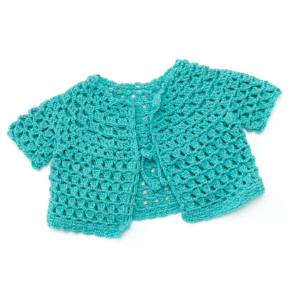 Red Heart Tea Party Crochet Cardigan Crochet Cardigan made in Red Heart With Love Yarn