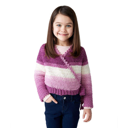 Red Heart Crochet Ballet Cardigan 6 yrs