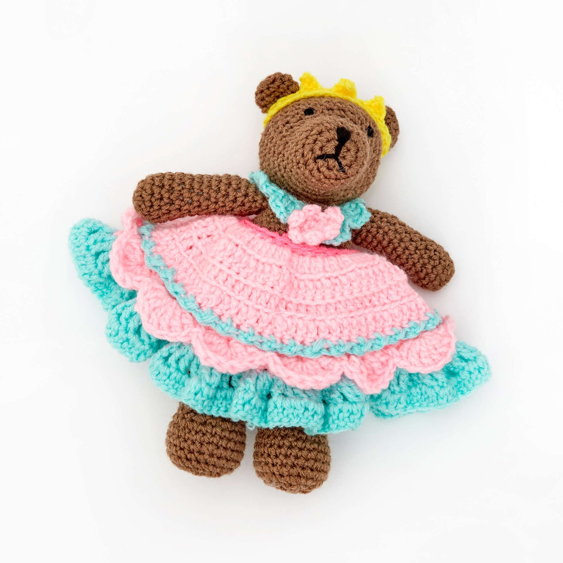 Free Red Heart Crochet Princess Bear Play Set Pattern