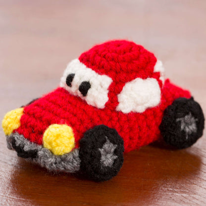 Red Heart Crochet Happy Little Car, Plane, & Truck Crochet Toy made in Red Heart Yarn