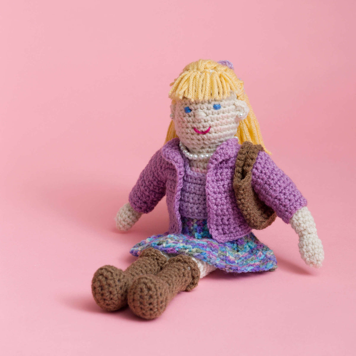 Crochet Doll made in Red Heart Super Saver Yarn