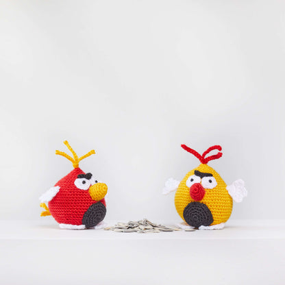Red Heart Benedict And Bertie Crochet Bird Crochet Toy made in Red Heart Amigurumi Yarn