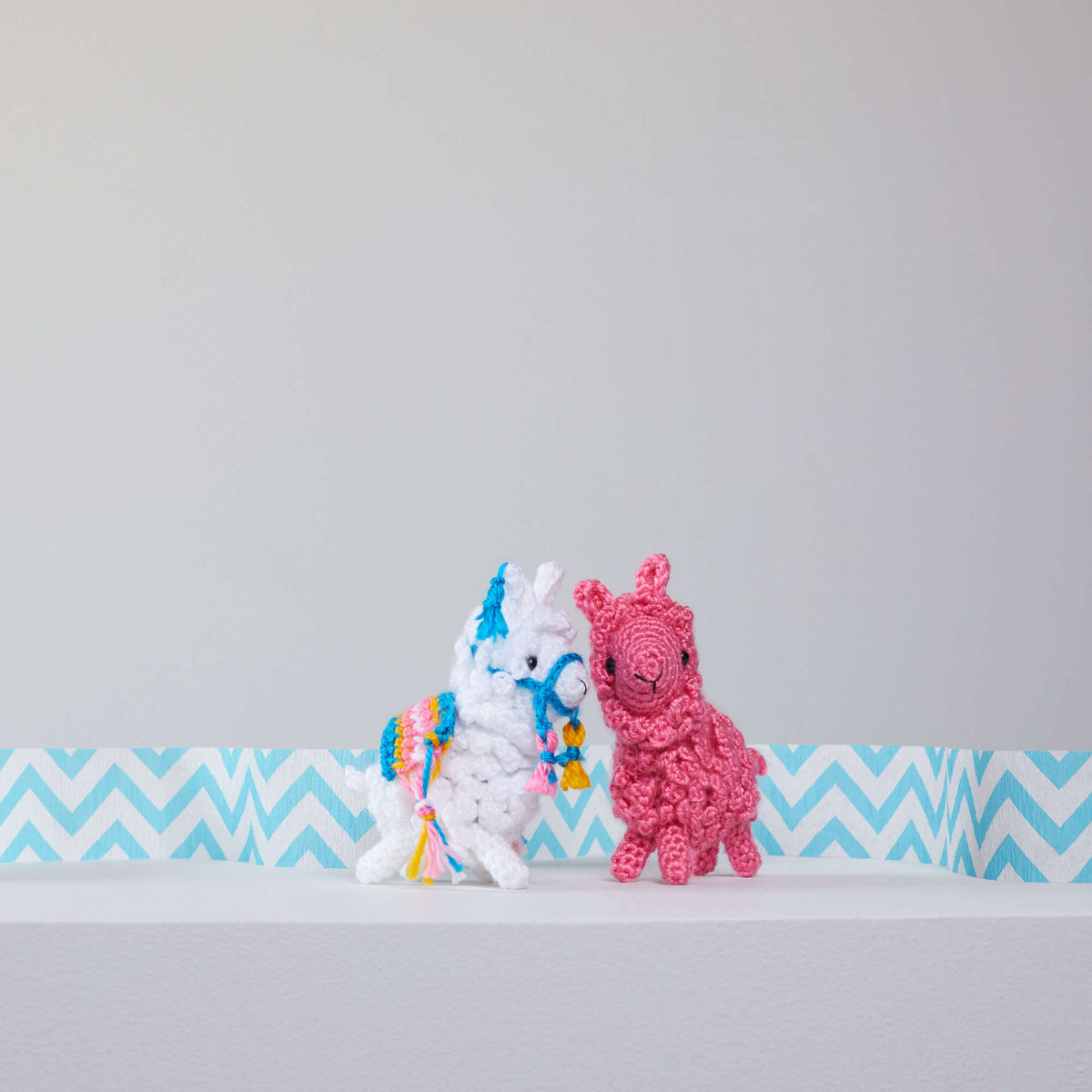 Crochet Llama made in Red Heart Amigurumi Yarn