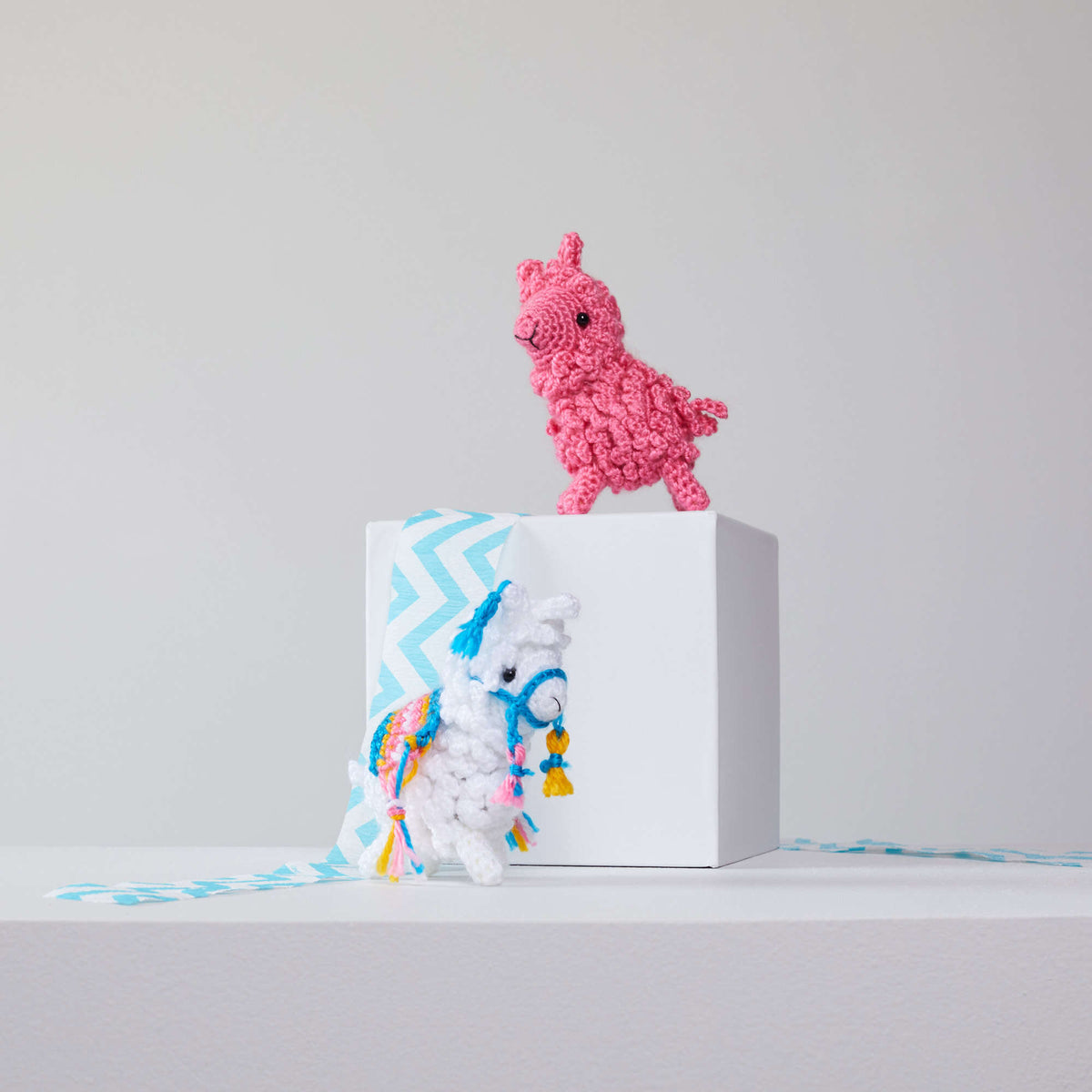 Crochet Llama made in Red Heart Amigurumi Yarn