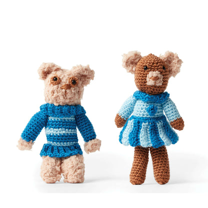 Red Heart Brother And Sister Bears Crochet Single Size