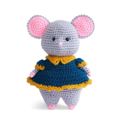 Red Heart Milly The Mouse Crochet Toy Crochet Toy made in Red Heart Super Saver yarn