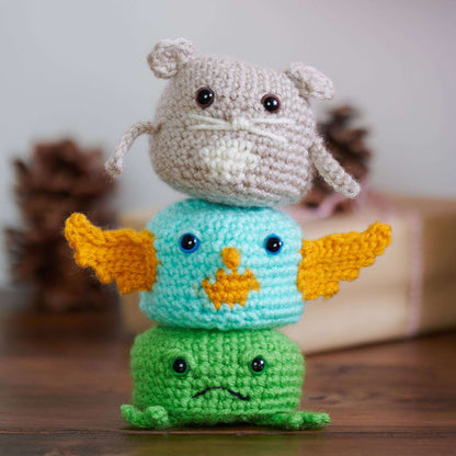 Red Heart Crochet Cartoon Frog Toy Single Size