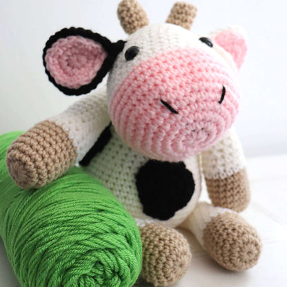 Red Heart Crochet Cow Stuffie Single Size