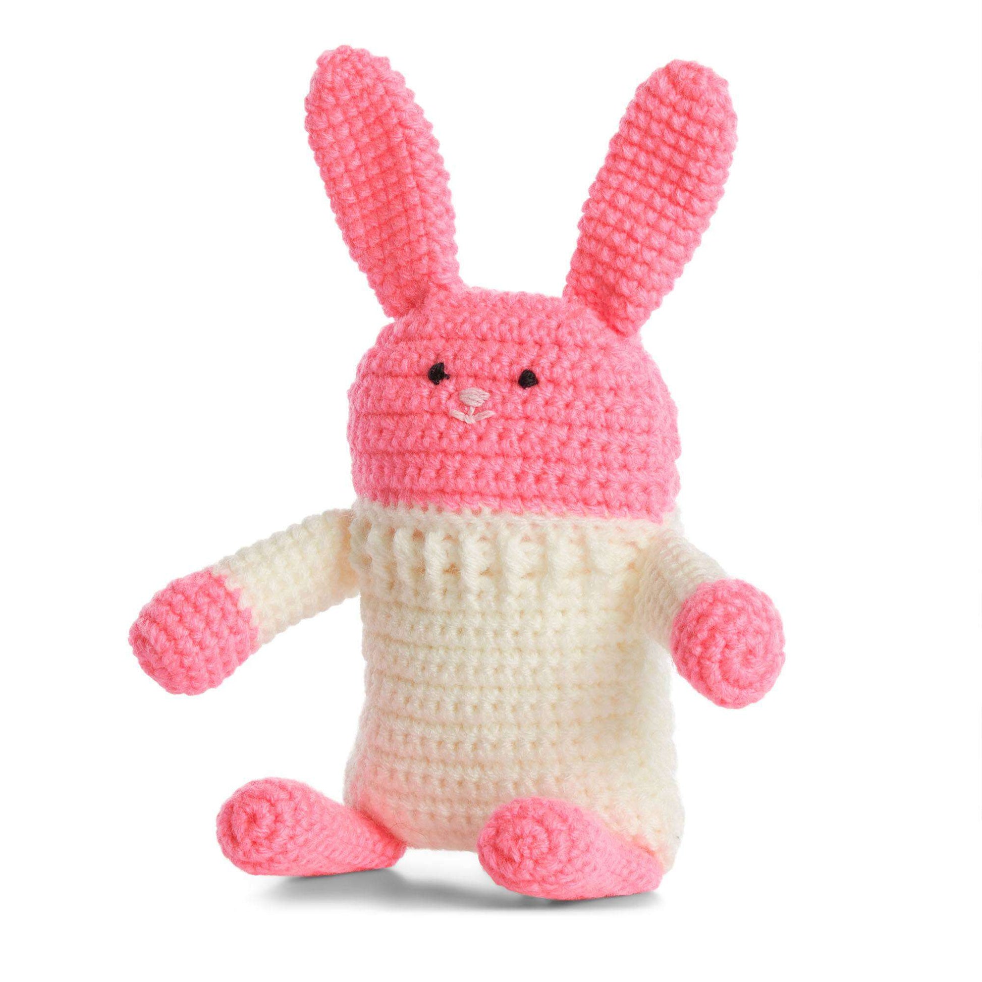 Free Red Heart Crochet Funny Bunny Pattern