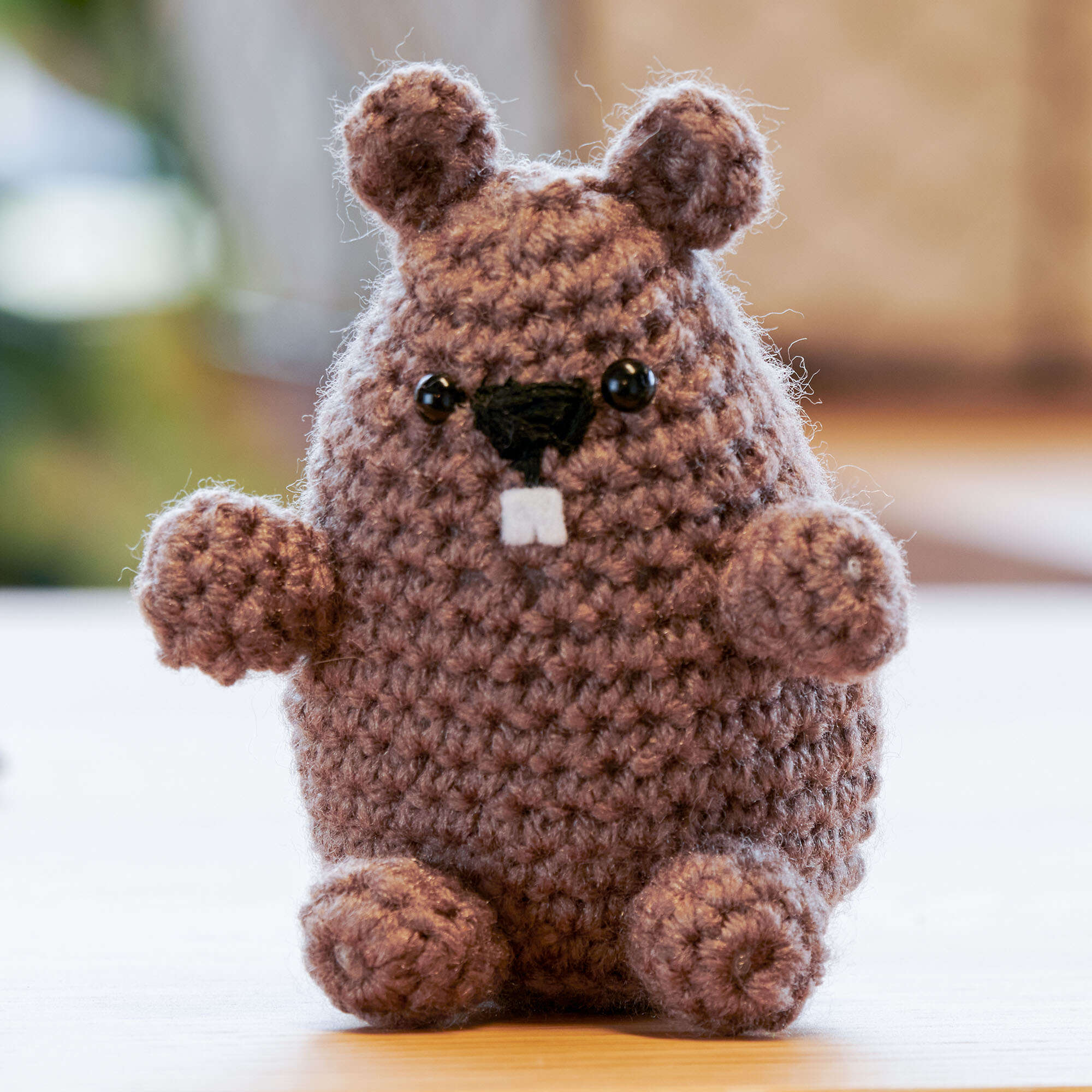 Hog Pattern Free Easy Red Heart Super Ground Hog Crochet Pattern | Yarnspirations