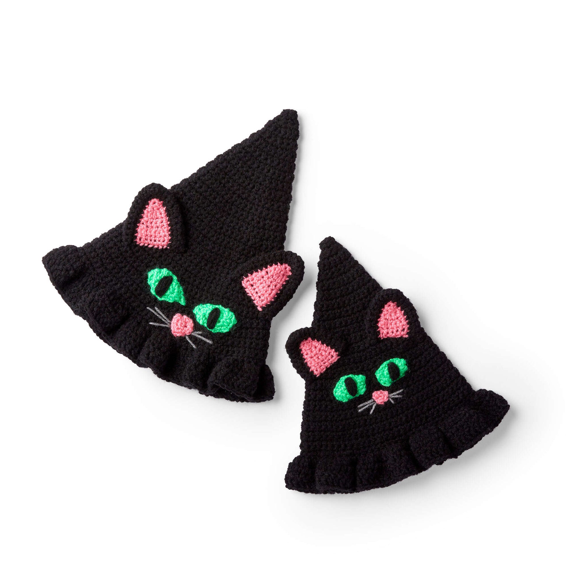 Free Red Heart Crochet Witchy Cat Hat Pattern