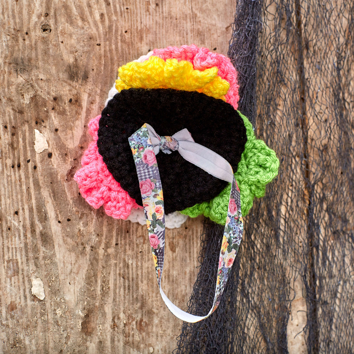 Crochet Headpiece made in Red Heart Yarn