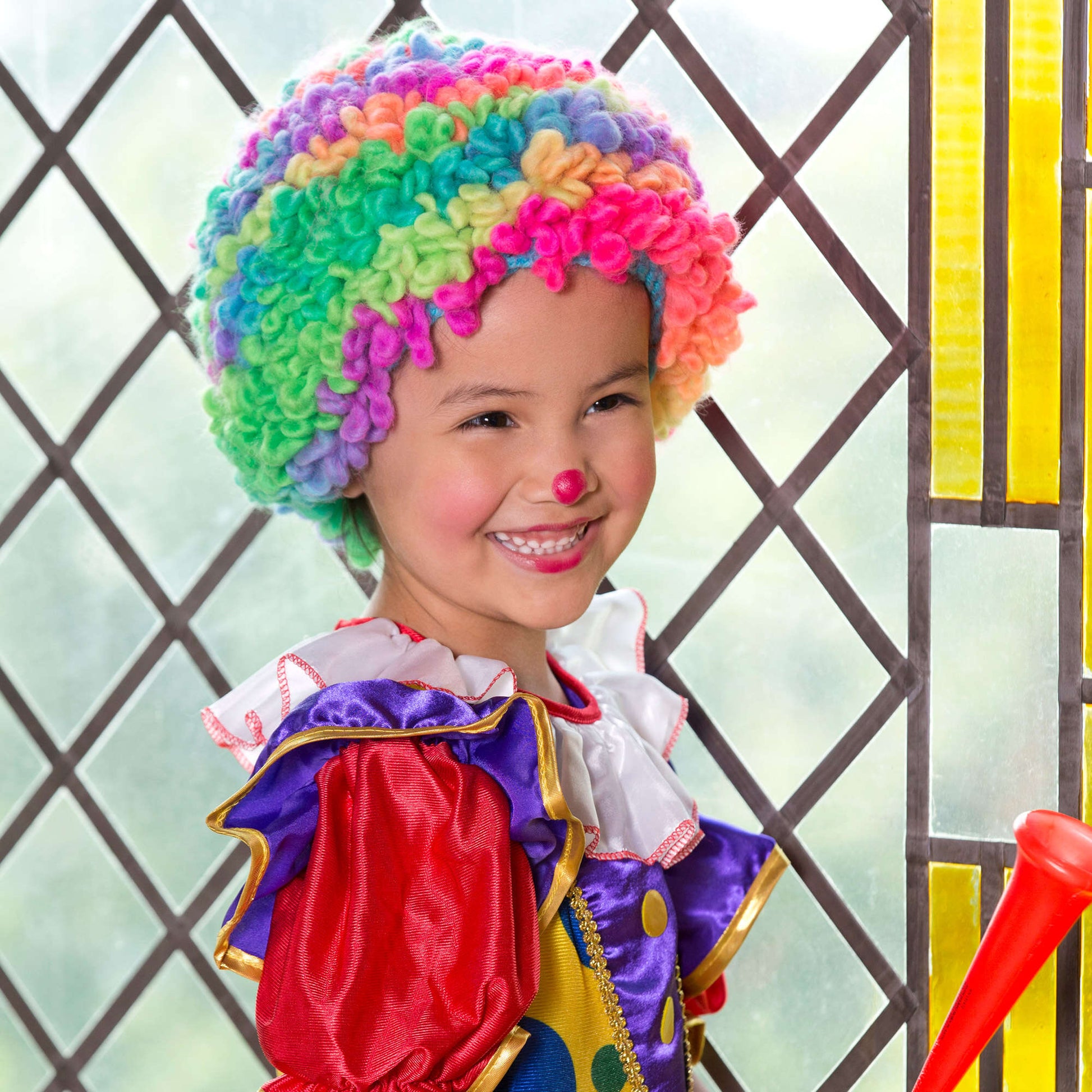Free Red Heart Clowning Around Wig Pattern