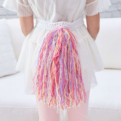 Red Heart Unicorn Tail and Crochet Horn Headband Crochet Headband made in Red Heart Yarn