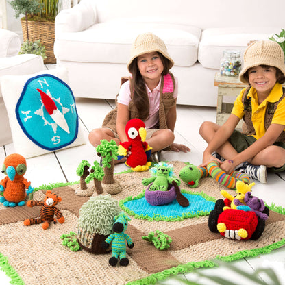Red Heart Crochet Safari Play Set Crochet Set made in Red Heart Super Saver Yarn