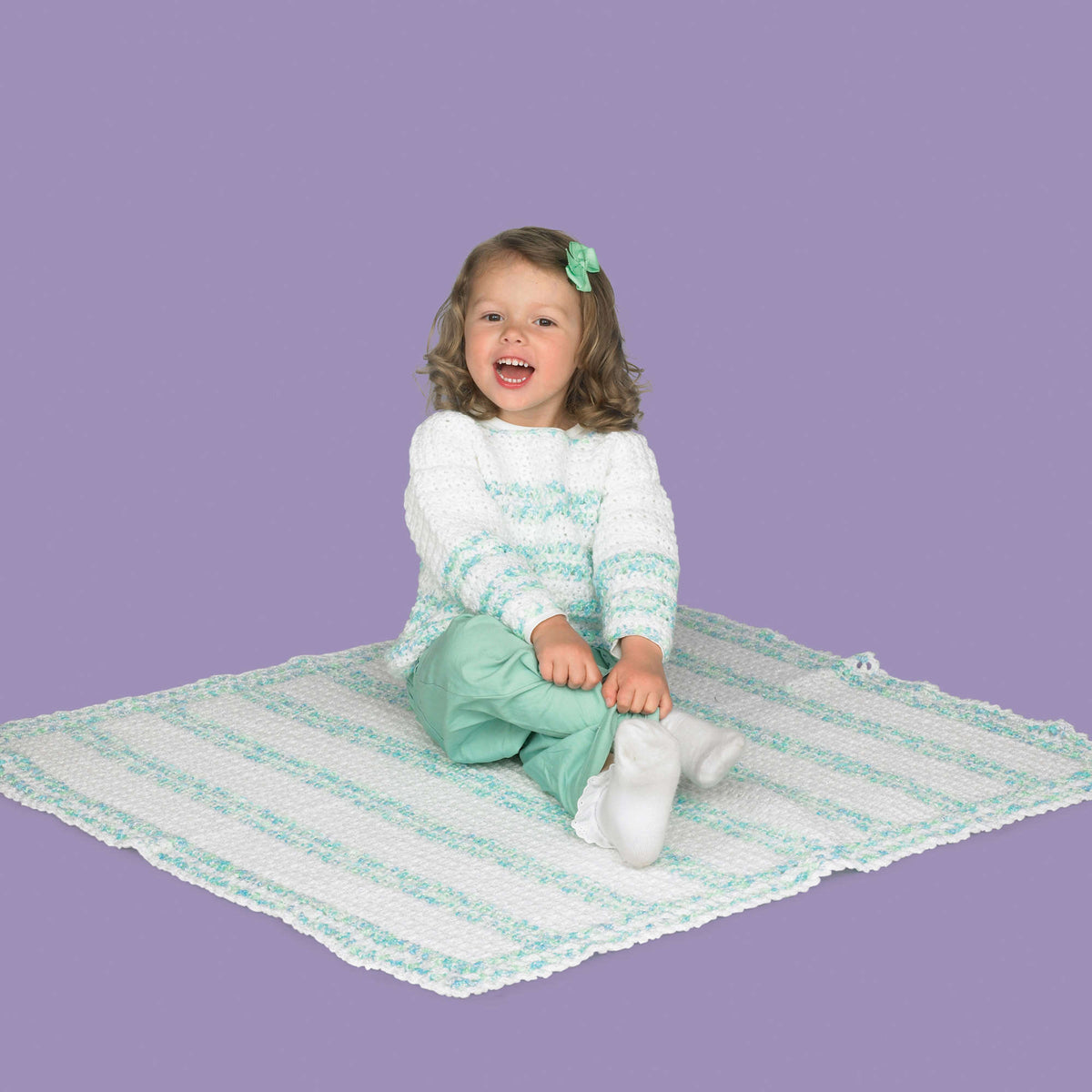 Crochet Blanket made in Red Heart Baby Econo Yarn