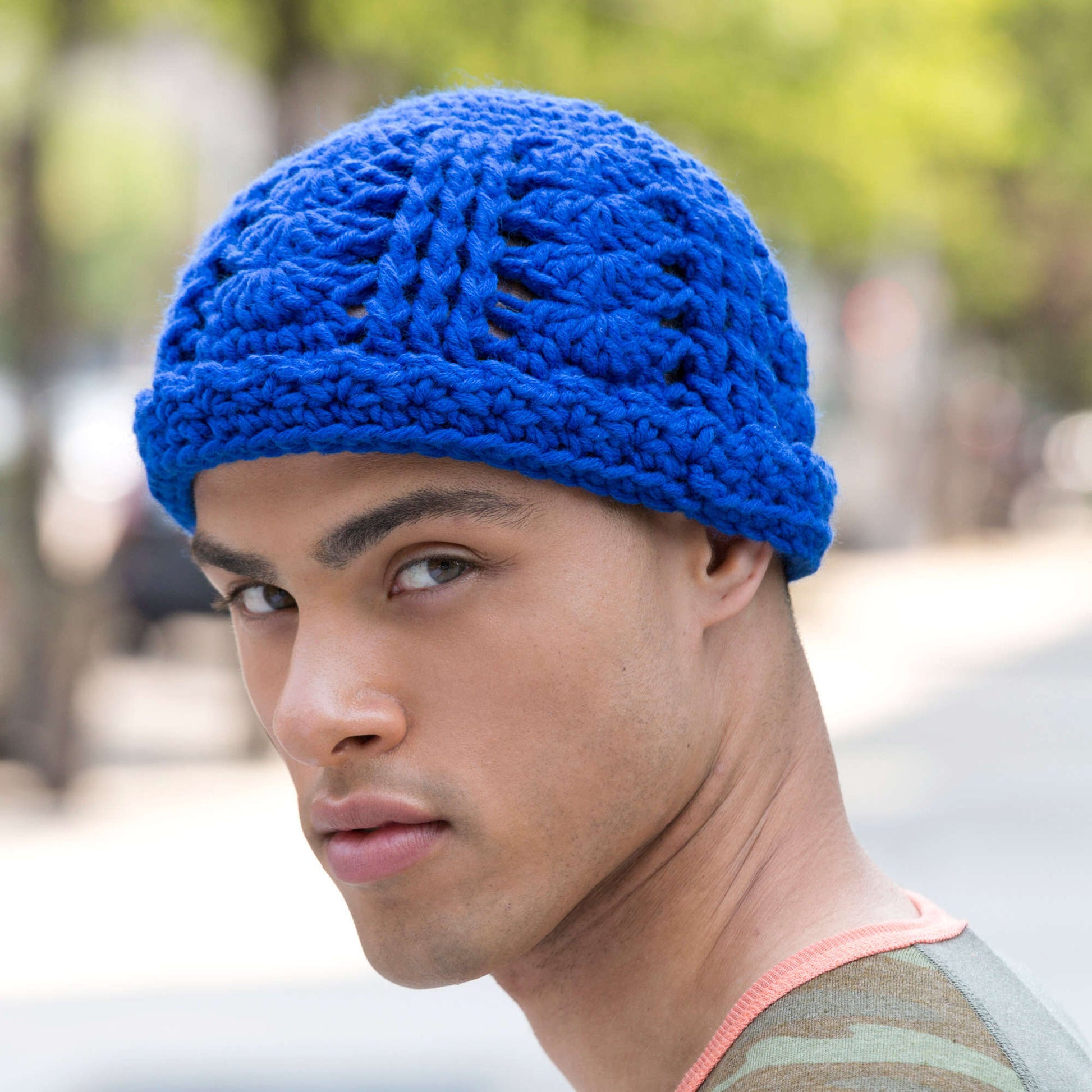Free Red Heart Beanie With A Dash Crochet Pattern