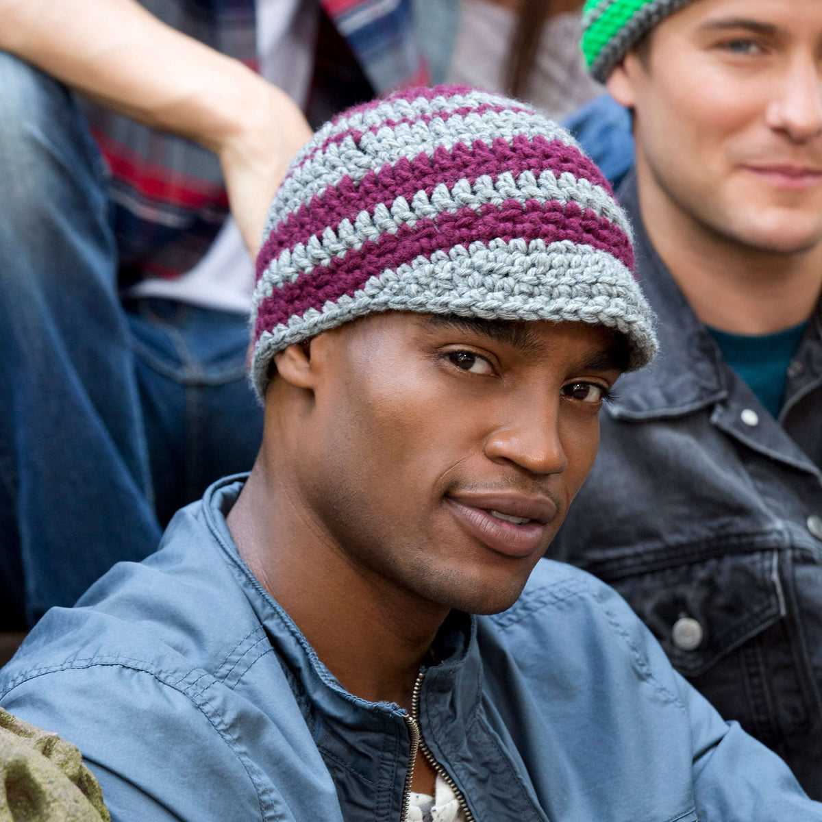 Crochet Cap made in Red Heart Heads Up Yarn